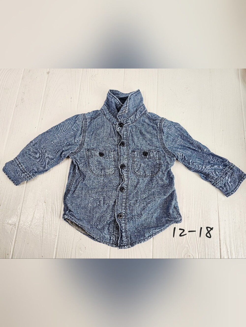 BabyGap Denim Chambray Lined Button Down